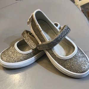 Kate spade gold glitter shoes